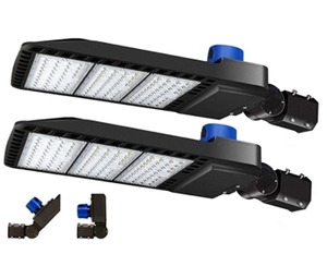 lot 11880 image: 300W LED PARKING LOT LIGHTS 3, DUSK TILL DAWN PHOTOCELL 2PACK