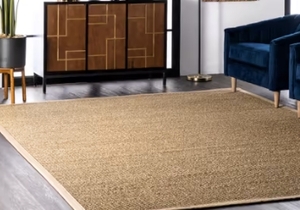 lot 15000 image: nuLOOM SEAGRASS RUG SIZE 2.6�4 CAMEL COLOR ( RU-8510)