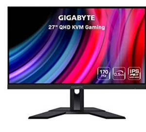 lot 600 image: GIGABYTE M27Q 27 170Hz 1440P -KVM Gaming Monitor, 2560 x 1440 SS IPS Display, 0.5ms (MPRT) Response Time, 92% DCI-P3, HDR Ready, FreeSync Premium, 1x Display Port 1.2, 2x HDMI 2.0, 2x USB 3.0