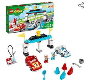 lot 604 image: LEGO DUPLO Town Race Cars 10947 Cool Car-Race Building Toy Imaginative, Developmental Playset for Toddlers and Kids New 2021 (44 Pieces)
