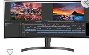 lot 609 image: LG 34WN80C-B 34 inch 219 Curved UltraWide WQHD IPS Monitor,Black