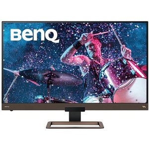 lot 616 image: BenQ - EW3280U 32 4K Monitor  IPS  Multi Media with HDMI HDR Eye-Care Integrated Speakers and Custom Audio Modes - BlackMetallic Brown