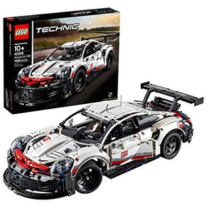 lot 622 image: LEGO Technic Porsche 911 RSR 42096 Race Car Building Set STEM Toy for Boys and Girls Ages 10 features Porsche Model Car with Toy Engine (1,580 Pieces)