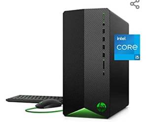lot 628 image: HP Pavilion Gaming PC, NVIDIA GeForce GTX 1650, 11th Gen Intel Core i5-11400F Processor, 8 GB RAM, 512 GB SSD, Windows 10 Home, Wi-Fi 5 & Bluetooth 4.2, 9 USB Ports, Pre-Built PC (TG01-2040, 2021) Monitor Not Included Damage See Pictures