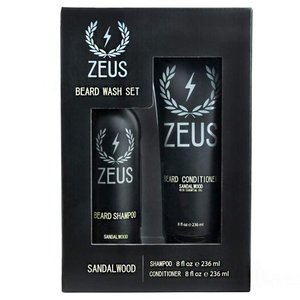 lot 637 image: ZEUS Beard Shampoo and Beard Conditioner Set for Men - (8 oz. Bottles) (Scent Sandalwood)