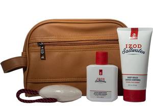 lot 660 image: IZOD Saltwater Dopp Kit, 4-piece Mens Toiletry Bag
