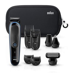lot 686 image: Braun Hair Clippers for Men MGK3980, 9-in-1 Beard Trimmer, Ear and Nose Trimmer, Body Groomer, Detail Trimmer, Cordless & Rechargeable, with Gillette ProGlide Razor