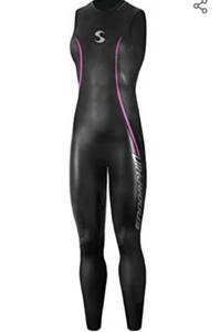 lot 704 image: Synergy Triathlon Wetsuit 53mm - Womens Endorphin Sleeveless Long John Smoothskin Neoprene for Open Water Swimming Ironman & USAT Approved W1