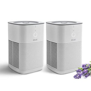 lot 707 image: LEVOIT Air Purifier for Home Bedroom, HEPA Air Fresheners Filter, Small Room Air Cleaner with Fragrance Sponge for Smoke, Allergies, Pet Dander, Odor, Dust Remover, Office, Desktop, Table Top (2 Pack)