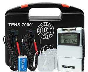 lot 719 image: TENS 7000 Digital TENS Unit with Accessories - TENS Unit Muscle Stimulator for Back Pain, General Pain Relief, Neck Pain, Muscle Pain