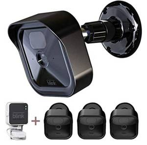 lot 722 image: All-New Blink Outdoor Camera Housing and Mounting Bracket, 3 Pack Protective Cover and 360 Degree Adjustable Mount with Blink Sync Module Outlet Mount for Blink Camera Security System (Black)