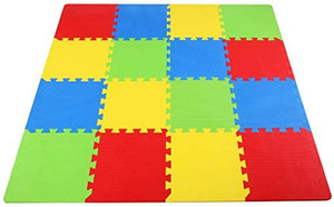 lot 2410 image: BalanceFrom Kids Puzzle Exercise Play Mat with EVA Foam Interlocking Tiles