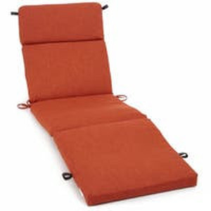 lot 2428 image: Blazing Needles 72-inch All-weather Chaise Lounge Cushion - Cinnamon