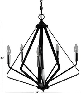 lot 5649 image: Decor Therapy CH1944 Harmon Light, black chrome