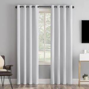 lot 5656 image: Sun Zero Tyrell Tonal Texture Draft Shield Fleece Insulated Total Blackout Grommet Curtain Panel, Single Panel (4 sets)