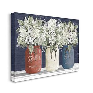 lot 6427 image: Stupell Industries Americana Floral Bouquets Rustic Flowers Country Pride, Designed by Cindy Jacobs Wall Art, 36 x 48, Canvas