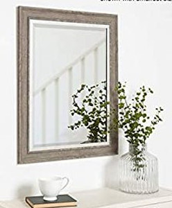 lot 6432 image: 28 x 34 Woodway Framed Wall Mirror Gray - Kate and Laurel