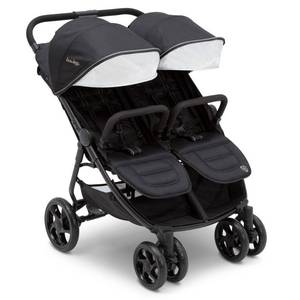 lot 6435 image: Jeep Destination Ultralight Side x Side Double Stroller by Delta Children - Midnight Black