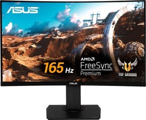 lot 6442 image: ASUS - TUF 31.5 Curved QHD 165Hz 1ms 1440P Freesync Premium Gaming Monitor (DisplayPort,HDMI)