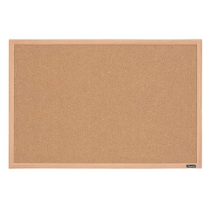 lot 6447 image: Quartet Cork Bulletin Board, 23 x 35, Oak Finish Frame (35-380352Q)