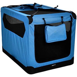 lot 6451 image: Premium Folding Portable Soft Pet Dog Crate Carrier Kennel - 42 x 31 x 31 Inches, Blue