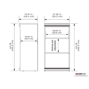lot 6453 image: ClosetMaid 21. 38 Modular Storage Stackable Shelf Unit