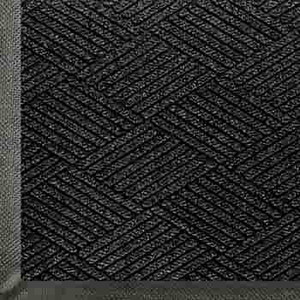 lot 6486 image:  A Waterhog Eco Premier Commercial Grade Indoor  Outdoor PET Polyester Fiber Entrance Mat, SBR Rubber Backing, Smoke Black - 3 x 5