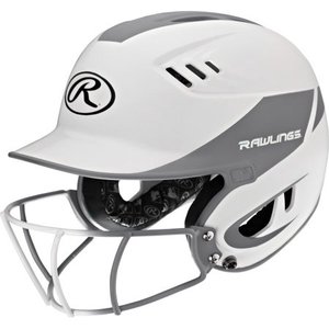 lot 6503 image: Rawlings Velo Senior 2-Tone Softball Batting Helmet w Faceguard