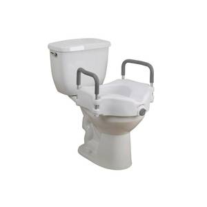lot 6504 image: Bath SafetyRaised Toilet Seat Product Description Elev.Toilet Seat w RemArms,RTL,1 EA