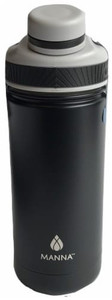 lot 6507 image: Manna Ranger Pro 18 Oz. Black Double Wall Stainless Steel Bottle - 3 Pack