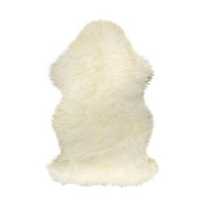 lot 6530 image: Natural Rugs Handmade Sheepskin Ivory Area Rug 2 x 3
