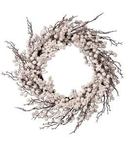 lot 6532 image: White - Un-lit - 26 - Plastic - Artificial Wreaths