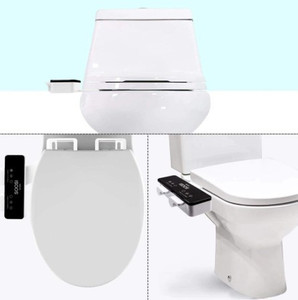 lot 6551 image: Soosi Bidet Toilet Seat Attachment Non-Electric Mechanical Bathroom Washing Dual Nozzle Sprinkler Fresh Water Sprayer Hot & Cold