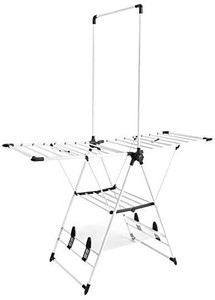 lot 6568 image: Amazon Basics Gullwing Clothes Drying Rack with Hanging Pole