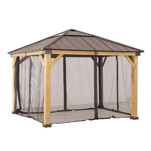 lot 6572 image: Original Manufacturer Sunjoy Universal Replacement Mosquito Netting For 8�8 FT Wood Gazebo