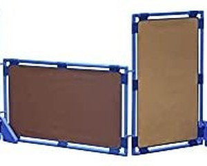 lot 6573 image: Childrens Factory Rectangle Soft Vinyl Play Panel, 30-12 x 1-14 x 47-12 Inches ( One Walnut and One Almond Tan)