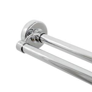 lot 7551 image: Zenna Home 36602SS 44 To 72 Chrome Double Shower Rod