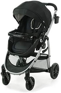 lot 7560 image: Graco Modes Pramette Stroller, Baby Stroller with True Bassinet Mode, Reversible Seat, One Hand Fold, Extra Storage, Child Tray, Pierce