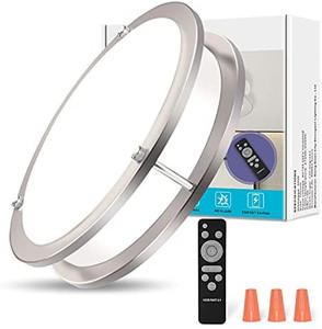 lot 7569 image: Romwish 30W LED Ceiling Light Fixture, 10 Inch Dimmable Flush Mount Ceiling Light with Remote Control, 2700-6500K Light Color Changeable, for Bedroom, Kitchen, Bathroom, Stairwell