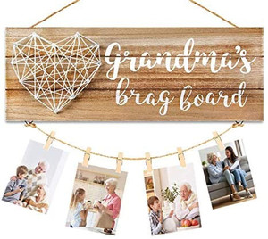 lot 7578 image: Grandma��s Brag Board Parent-Child Interaction Gifts First Child Gifts for Parents��Grandmothers Photo Holder from Granddaughter and Grandson