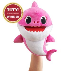 lot 7580 image: Pinkfong Baby Shark Official Song Puppet with Tempo Control - Mommy Shark - Interactive Preschool Plush Toy - By WowWee