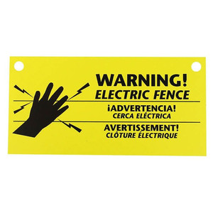 lot 7586 image: Zareba Electric Fence Warning Signs