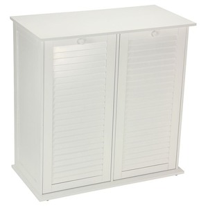 lot 3491 image: Household Essentials Tilt Out Laundry Double Sorter Cabinet - Retail $251.99