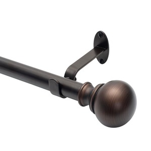 lot 3527 image: Elrene Cordelia Adjustable Window Curtain Rod and Ball Shaped Finial