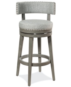 lot 3568 image: Lawton Bar Height Swivel Stool, Gray