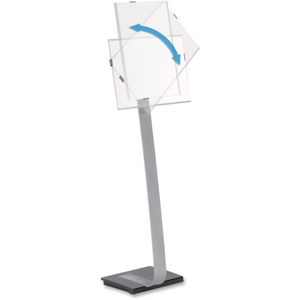 lot 3547 image: Durable Infobase Duo Aluminum Floor Sign Stand for 11-Inch x 17-Inch Inserts (DBL481523)