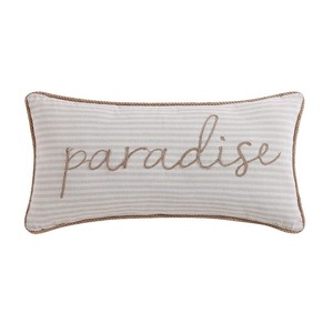 lot 3671 image: Tropical Plantation Woven Stripe Decorative Pillow by Oceanfront Resort 32x16