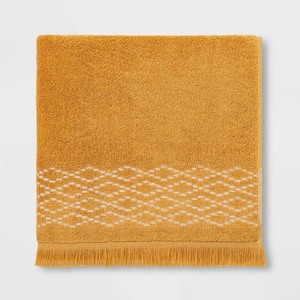 lot 3676 image: Diamond Weave Bath Towel Gold - Threshold