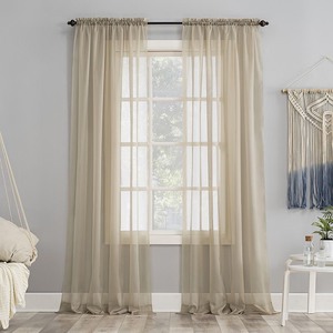 lot 3682 image: No. 918 Sheer Voile 59 x 84 Rod Pocket Top Curtain Panel