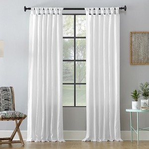lot 3683 image: 52 x 63 - White- Archaeo Washed Cotton Twist Tab Single Curtain Panel